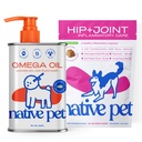 犬のためのネイティブペットオメガオイル8 Oz - 魚油サプリメント&救済 - 犬のための抗炎症咀嚼 - 60咀嚼 - 関節炎サプリメント&関節痛救済