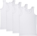 Brix Boys Undershirt Tank トップ - Tagless 100% コットンスーパーソフト 4 パックノベルティ.