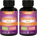 レスベラトロール 600 mg, トランスレスベラトロールサプリメント, 抗酸化健康老化サポート - 120 カプセル