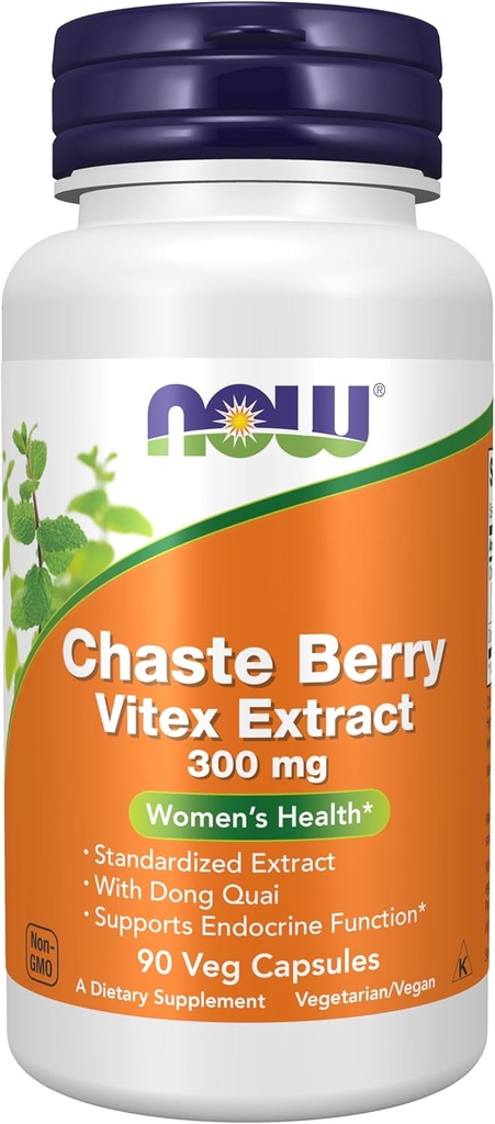 NOWは、Chaste Berry Vitexのエキス300 mgのドンキア、女性の健康*、90のベジーカプセルを補います
