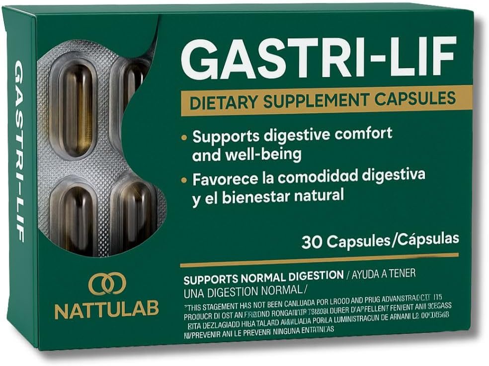 GASTRI-LIF - 30カプセル - ハーブ栄養補助食品 - カハラレート、カモミール、Lemongrass&More - 消化器サポートのための伝統的なハーブブレンド - ナチュラル、非GMO