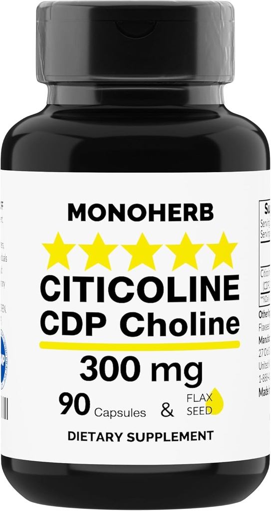 MONOHERBシチコリンCDPコリン300mg/カプセル - 90ベジタリアンカプセル