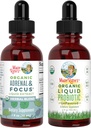 MaryRuth Organics Probiotic Supplement for Women Men Kids & Adrenal Health & Focus Supplement, 2-Pack Bundle, Digestive & Gut Health, Cortisol Health, ストレス救済, 焦点Nootropic Brain Supplement