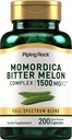 Piping Rock Bitter Melon Capsules | 1500mg | 200 Pills | Momordica Charantia Extract | Complex Herb Supplement | Non-GMO, Gluten Free