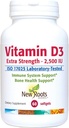 NEW ROOTS HERBAL ビタミンD3 2,500 IU(62.5mcg) | ヘルシーマッスル機能 | 免疫サポート | 非GMO・グルテンフリー(60 Softgels)