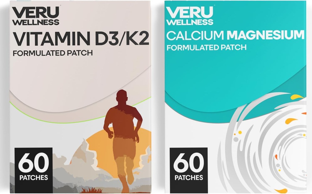 骨の健康の完全なDuoのライフスタイルはVita D3/K2、カルシウム マグネシウム-自己接着時間の解放の Topicalパッチ、8-10時間(60の日の供給)をパッチで止めます