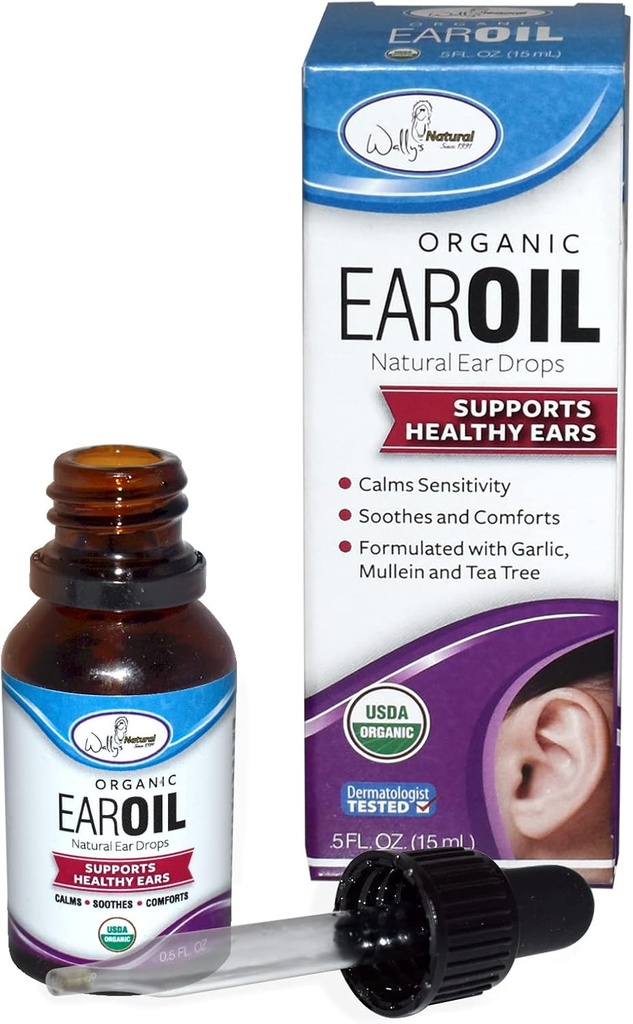 Wally's Natural Organic Ear Oil, 0.5 Ounce