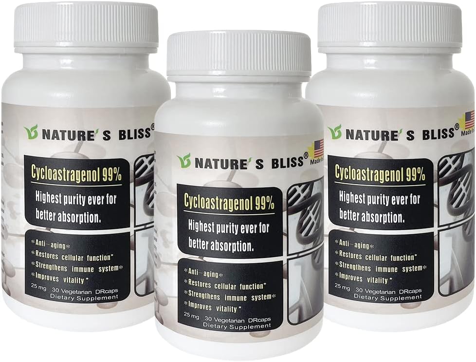 Nature'sblissのTelomereはCycloastragenol 25mg 99%、Astragalusの根のエキス、米国、免除のブースト、保護されるStomachの酸で作られる反老化の補足90のカプセルを補います