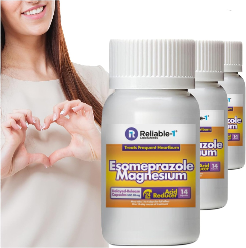 信頼できる-1 実験室の Esomeprazole のマグネシウムは-解放のカプセル USP 42 の計算、20Mg 最もよい酸の減力剤 (3 本のびん、14 の計算/ea)を遅らせます