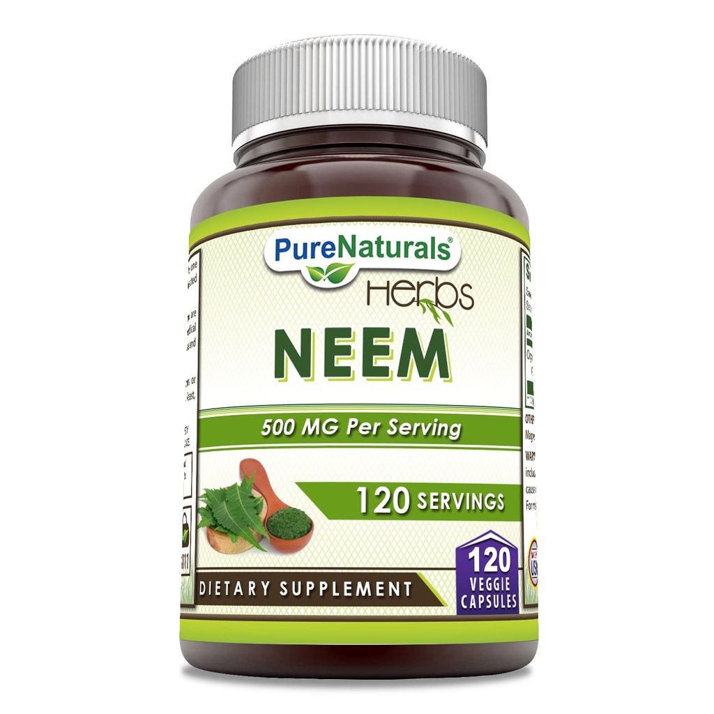 ピュアナチュラルネム(天然ネムリーフ製) | 500mg 120 Veggie Capsule Supplement | Non-GMO | グルテンフリー | アメリカ製 | ベジタリアン向け