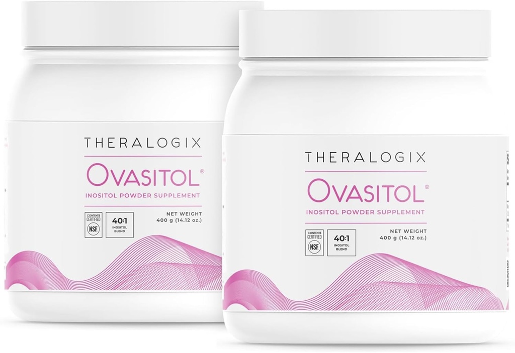 Theralogix Ovasitol Inositolパウダー - 180デイサプライ - Myo-Inositol&D-Chiro Inositol forホルモンバランス&Ovarian機能サポート* - NSF認定、(360サービング)、28.24オンス(パッケージ2)