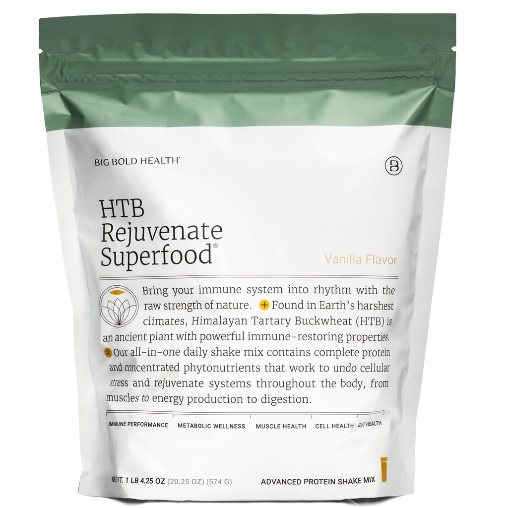 BIG BOLD HEALTH HTB Rejuvenate Superfood Plant-Based Protein Powder ⏐ ⏐  Hi  Hi  with  with  with ⏐ ⏐ ⏐  Support  Support  Support  Support  Support  Support  Support (Vanilla Flavor)