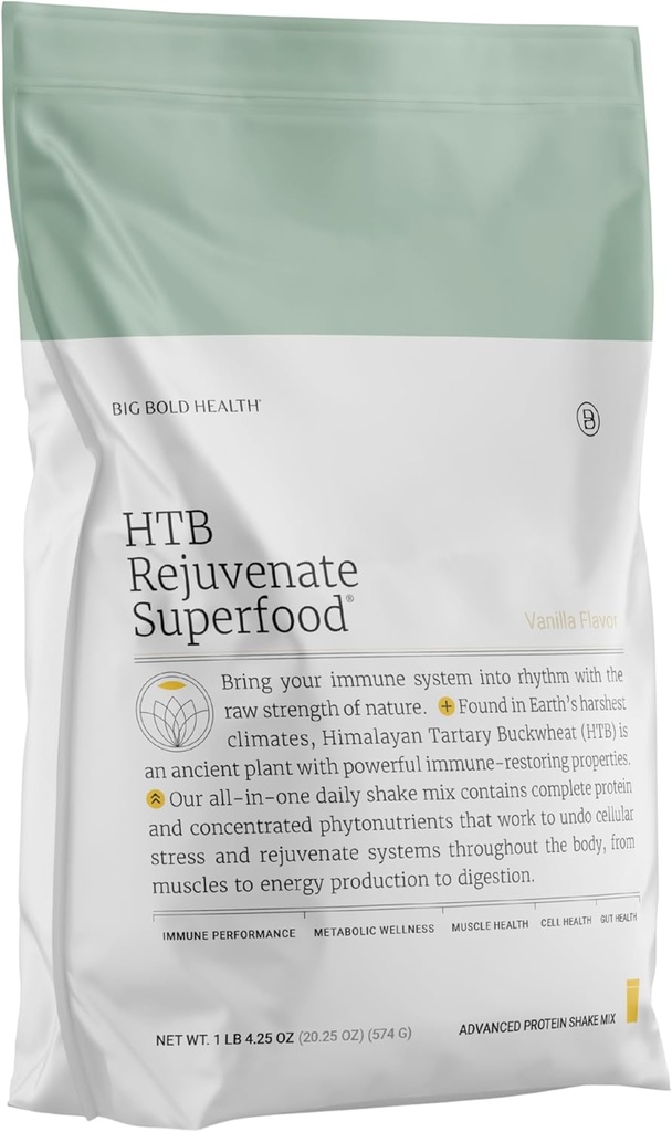 BIG BOLD HEALTH HTB Rejuvenate Superfood Plant-Based Protein Powder ⏐ ⏐  Hi  Hi  with  with  with ⏐ ⏐ ⏐  Support  Support  Support  Support  Support  Support  Support (Vanilla Flavor)