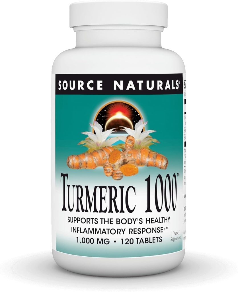 源のNaturalsのTurmeric 1000はボディの健康な炎症抑制の応答*、1,000mg - 120のタブレットを支えます