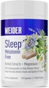 Weider MelatoninはKSM-66 Ashwagandha、マグネシウム、Lavender、Lemon Balm、Chamomile、ValerianおよびPassionflowerのエキス、ホルモン及び薬剤の自由な、非習慣の形成、120ctの自由な睡眠の援助の補足を解放します