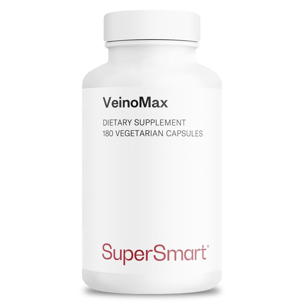Supersmart - VeinoMax(高度コンプレックス) - Diosmin、Hesperidin、馬のチェストナット、Vitexin - 静脈サプリメント | 非GMO&グルテンフリー - 180ベジタリアンカプセル