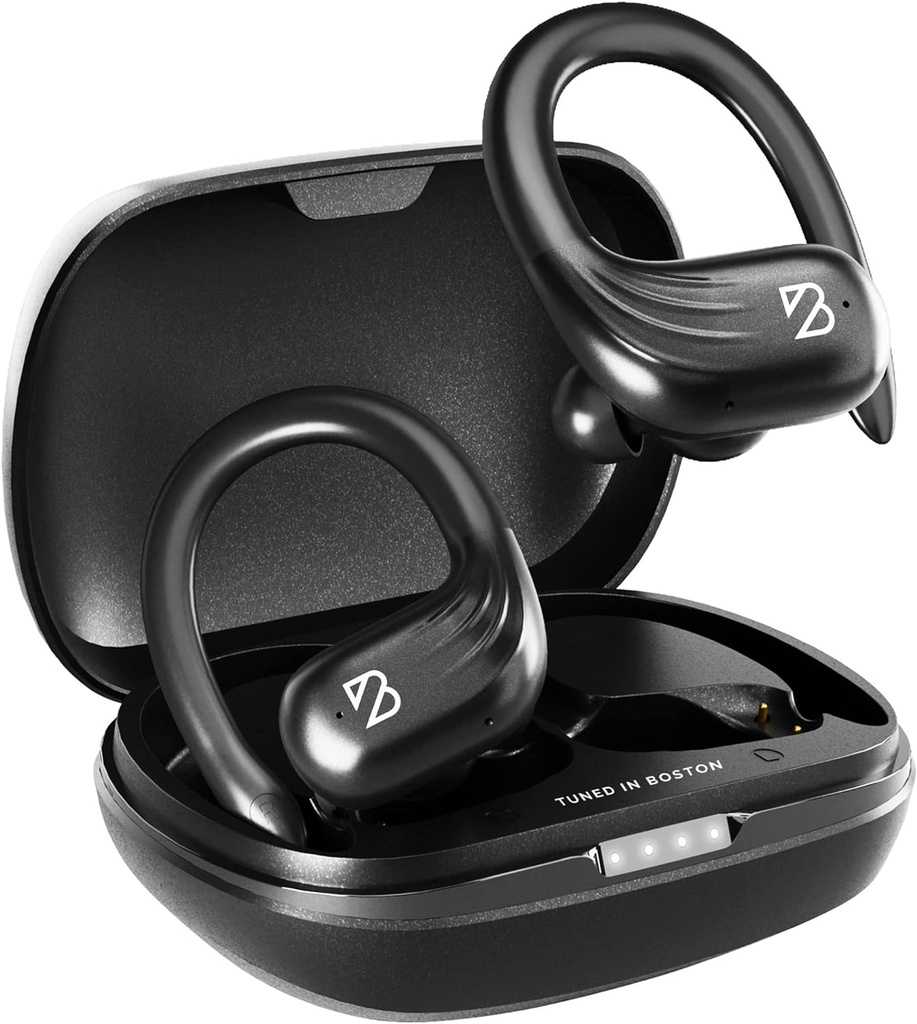 背部湾の可聴周波ランナー60の無線連続したイヤフォン、EarHooksの耳上の80時間の長い電池の生命、覆いのまわりのイヤホーン マイクロフォン、イヤホーンのイヤホーンが付いている無線Bluetoothのイヤフォン