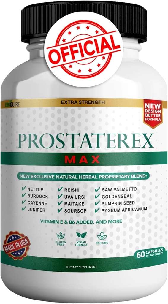 ProstateRex Max の余分強さの前立腺の健康サポート補足、Sw Palmetto、ビーガン、非 GMO、グルテンフリー– 60 カプセル (1)
