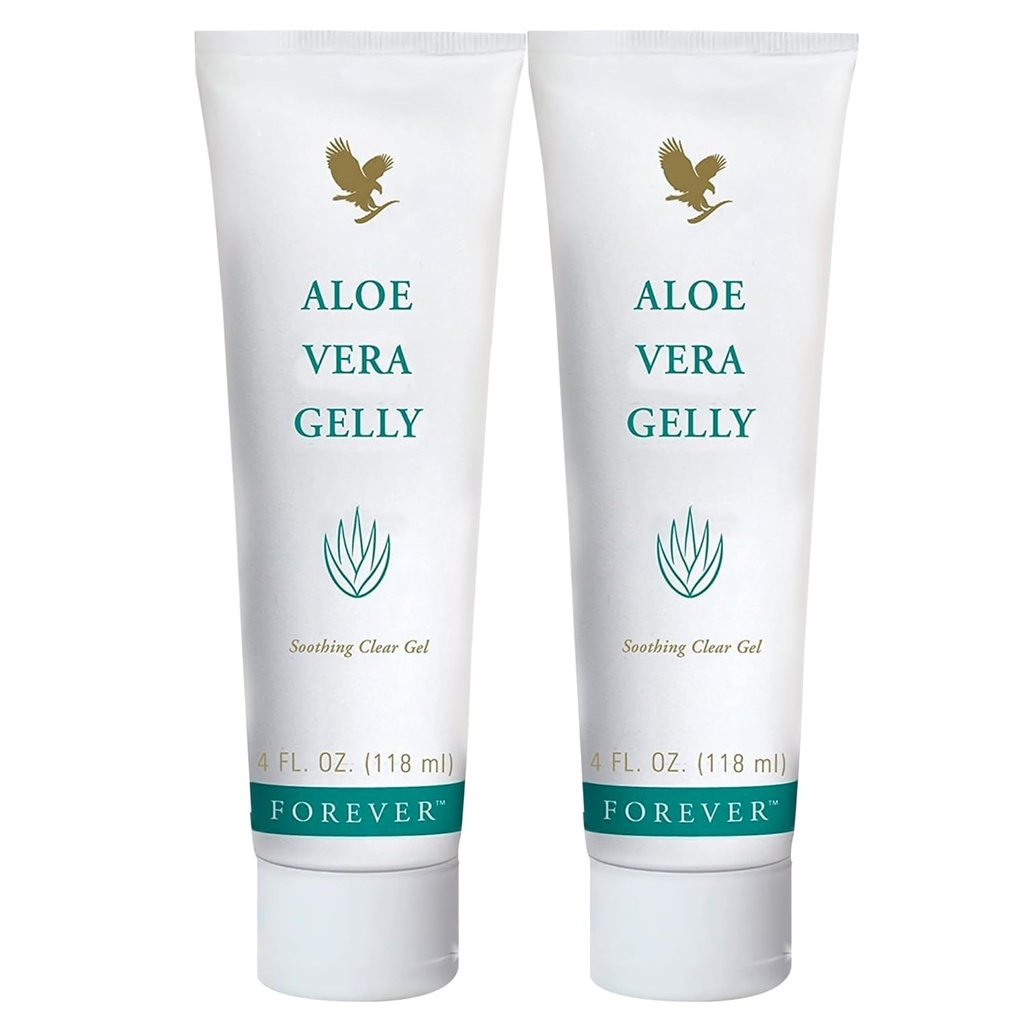 Forever Living - Aloe Vera Gelly - Pure Aloe Gel to Sooth, Moisturize and Condition - Vegan and Gluten-Free - 4 fl oz (Pack of 2)