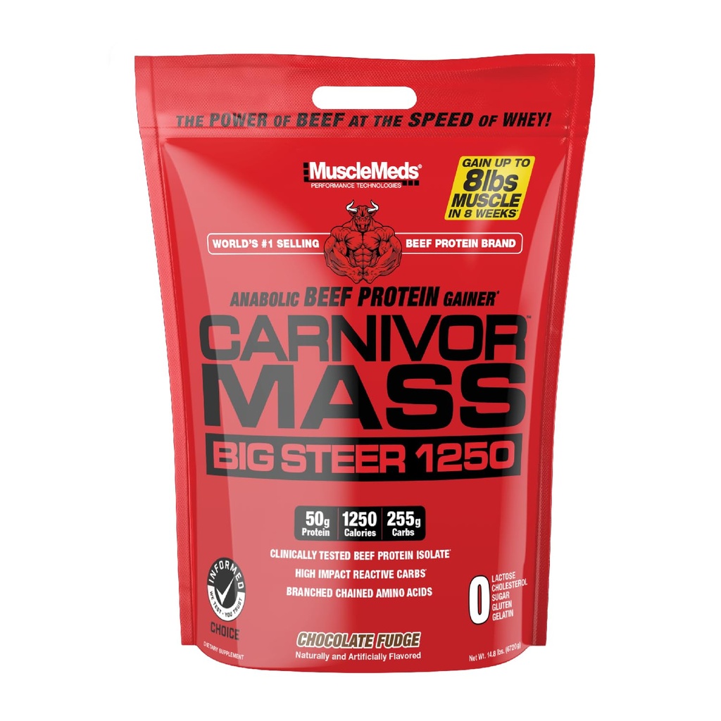 MuscleMedsのCarnivorのマス チョコレート大きいステア1250、15のLb (包装5月Vary)