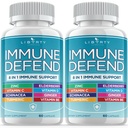 8 で 1 免疫防衛サポート, 免疫ビタミンは、亜鉛 50 mg とブースターを補います, ビタミン C エルダーベリー Vit D3 5000 IU, ターメリック ・ クルクミン ・ ジンジャー, エキナセア - 子供のためのアレルギー救済 (2 パック)