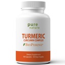 PureNature ターメリック Curcumin with BioPerine ターメリック 自然