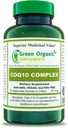 グリーンオーガニックは、Coq 10コンプレックス、Ubiquinone、90 VCaps、高吸収性、非GMO、グルテンフリー(シングル)を補います