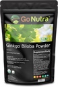 Go Nutra Organic Ginkgo Biloba Powder 8 oz. | Pure Ginkgo Biloba Supplements, Ginkgo Leaf Powder, (8oz.)