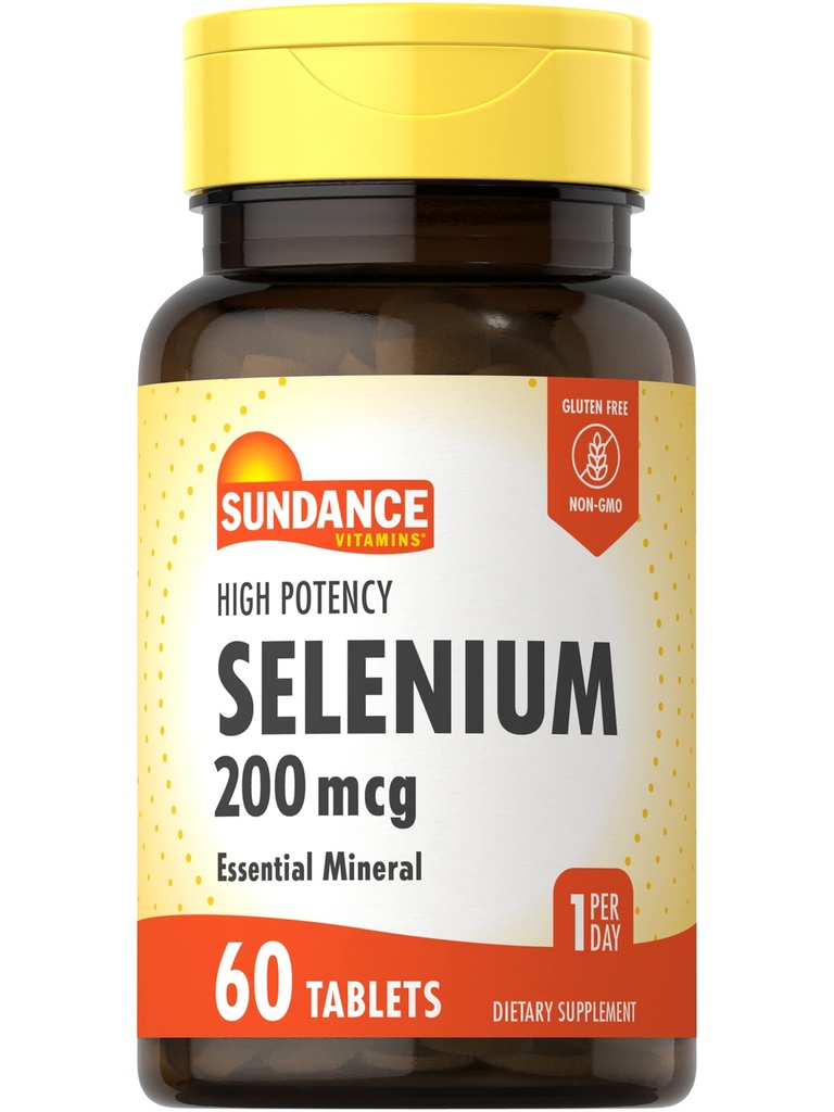 サンダンスセレン 200mcg | 60錠 | 高効力処方 | ベジタリアン・非GMO・グルテンフリーのミネラルサプリメント