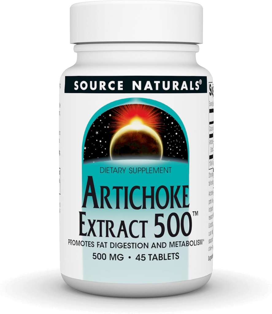 Source Naturals Artichoke Extract 500 Tablet, 45 Count