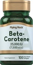 ピッピングロック ベータカロテン 25000 IU ソフトゲル | 7500 mcg | 100 カウント | ビタミンA サプリメント | 非GMO、グルテンフリー