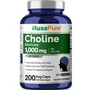 ヌサピュア コリン ビットレート 1000 mg 200 Veggie カプセル(ベジタリアン、非GMO)