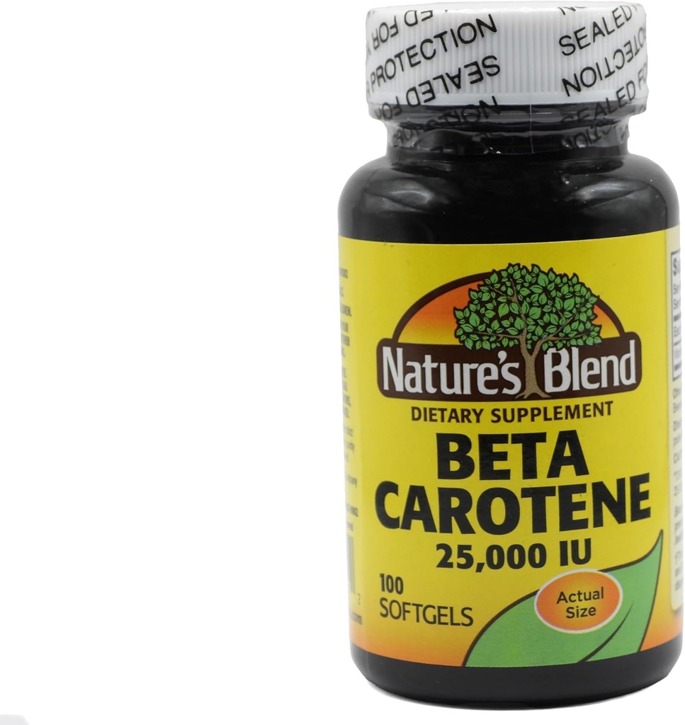Nature's Blend Beta Carotene 25,000 IU 100 Softgels