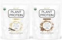 純粋な食品:植物は、プロバイオティクスとタンパク質粉末を基づかせていました | オーガニック, クリーン, すべての自然, ビーガン, ベジタリアン, 全スーパーフード栄養補助食品添加物なし | ケト (バニラ + チョコレート)