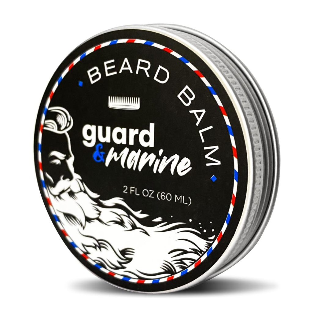 GUARD&MARINEベアード成長バーム - 2オンス。 ベアード&マッシュケア、水和とスタイリングのためのビオチンと効果的なナチュラルフォーミュラ、ベアードコンディショナー&男性のための無濃度保湿剤