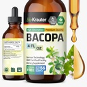 BIO KRAUTER Bacopa Monnieri Supplement Liquid - Brain Support Brahmi - Alcohol & Sugar Free Liquid Bacopa Herb Drops 4 Fl.Oz.