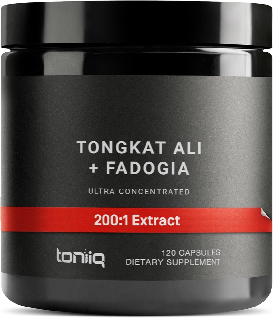 Tongkat Ali Fadogia Agrestis - Ultra High Potency 200:1 Tongkat Ali & 30:1 Fadogia Agrestis - 2% Eurycomanone -Third-Party Lab Tested - 120 Capsules