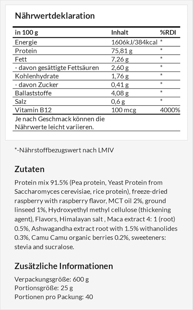 APOLLO'S HEGEMONY ビーガンプロテイン 600g: 植物ベースのタンパク質 エンドウ豆、米、イースト - アミノ酸が豊富 - 24 サービング - 砂糖を含まず、ビタミン B12 で強化 - ヘーゼルナッツ風味
