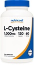Nutricost L-Cysteine 1000mg、120カプセル - 非GMO、グルテンフリーサプリメント、カプセルあたり500mg