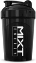 MIXT Energy Shaker Bottle, 16 oz. Shaker Bottle, BPA Free & Lid Mixing Technology (16 oz, Black)