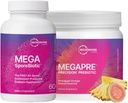 Microbiome Labs MegaSporeBiotic(60カプセル) + MegaPre(5.5オンスパウダー) プロバイオティックプレバイオティックバンドル - プレバイオティックファイバーパウダーとスポーリングプロバイオティクス
