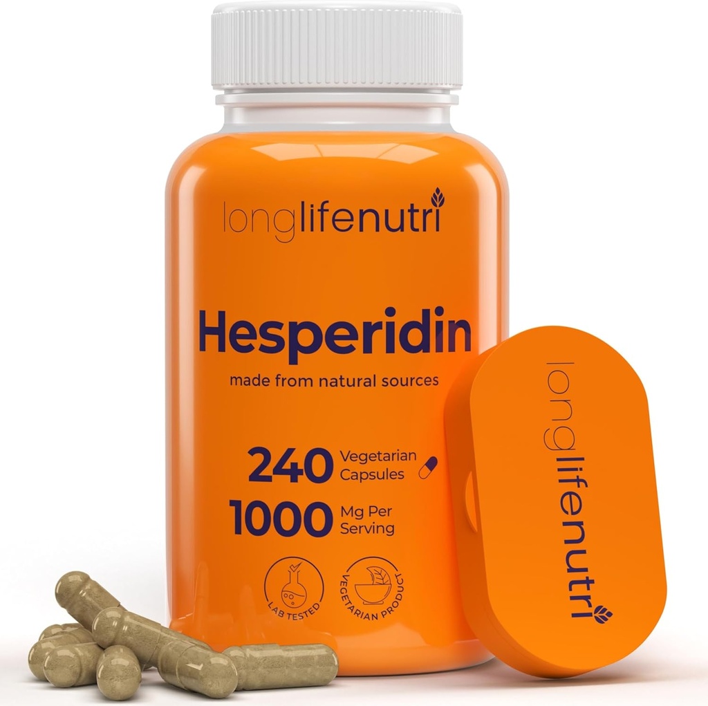 Hesperidin 1000mg、240のカプセル(4か月の供給)は、米国で作られた心臓血管の健康、血圧及び循環、免疫サポート、強力な酸化防止及び管の機能利点を支えます