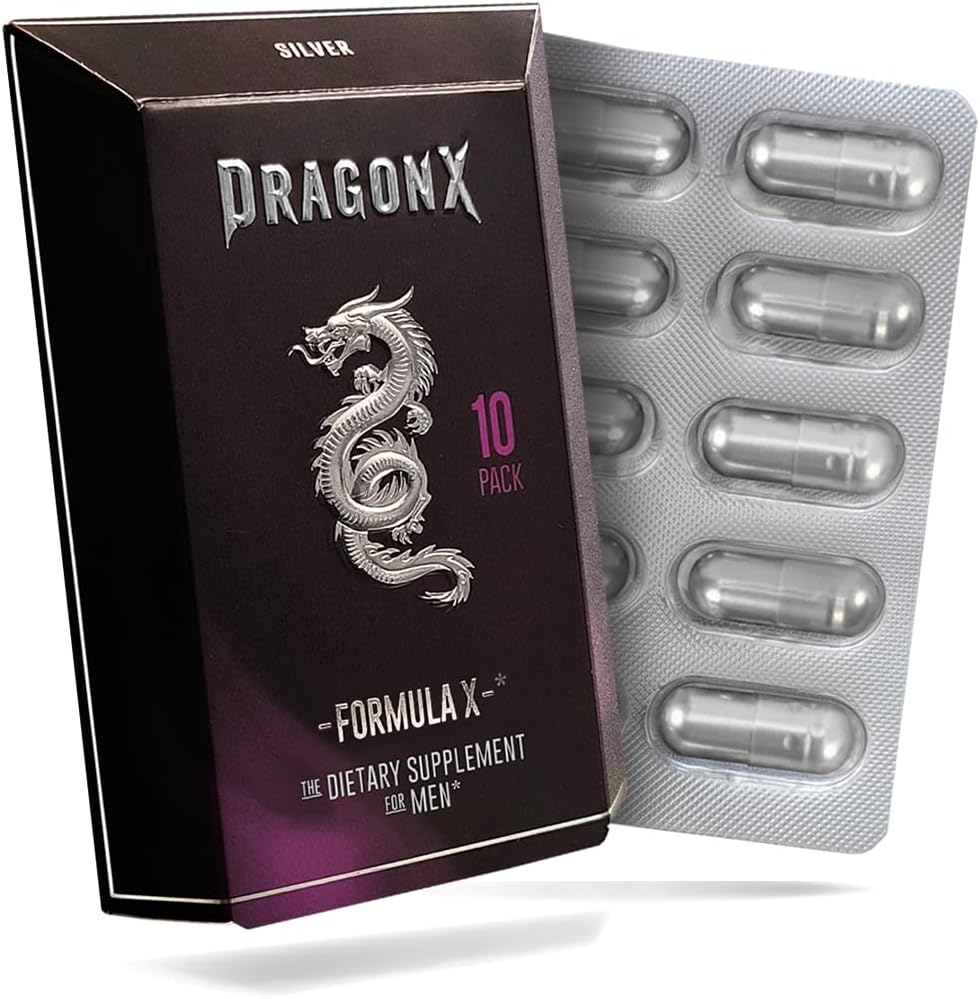 Stamina、強さ、エネルギー、耐久性およびドライブのためのDRAGONXの銀製の男性の補足。 高速演技・長続き式 | 10カプセル