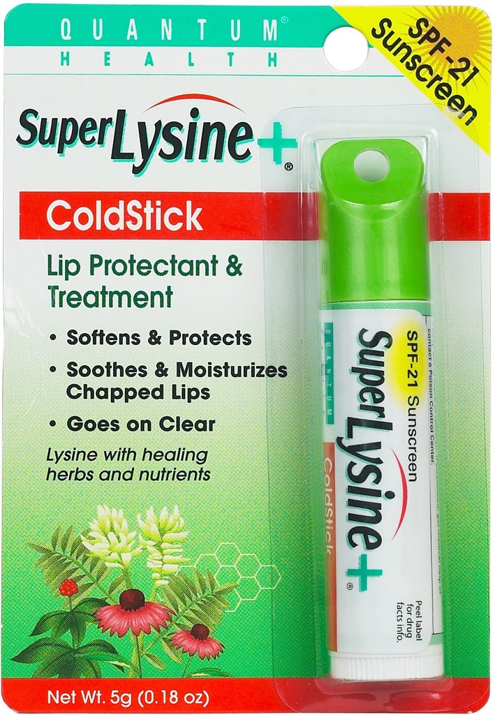 Quantumの極度のlysineおよび冷たい棒管の唇の保護装置および風邪- 0.18のoz