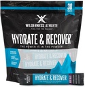 ワイルドアツレツ - Hydrate&Recover   液体水分補給パケット Electrolyte Drink Mix - Bcaas - 30シングルサービング ハイドレートパケット(ベリーブラスト)、0.49オンス(30のパッケージ)