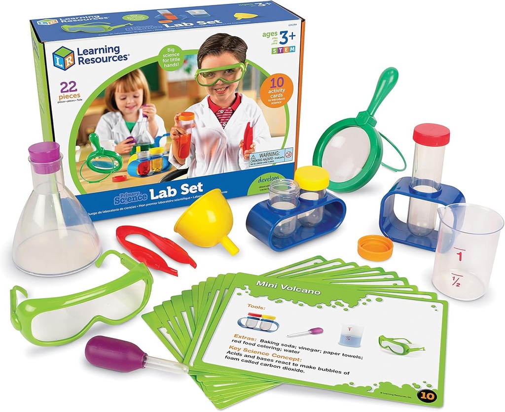 Learning Resources Primary Science Lab Activity Set - Experiments for Kids, Chemistry Toy, Pretend Play, STEM Projects, Classroom Must Haves, Teacher Supplies, Montessori Gifts for Boys and Girls
