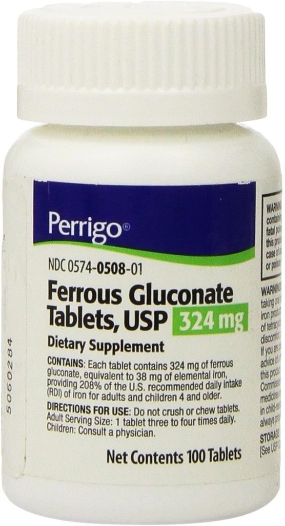 Ferrous GLUCONATE 324MG PADD 100TBのパドックの実験室 INC.