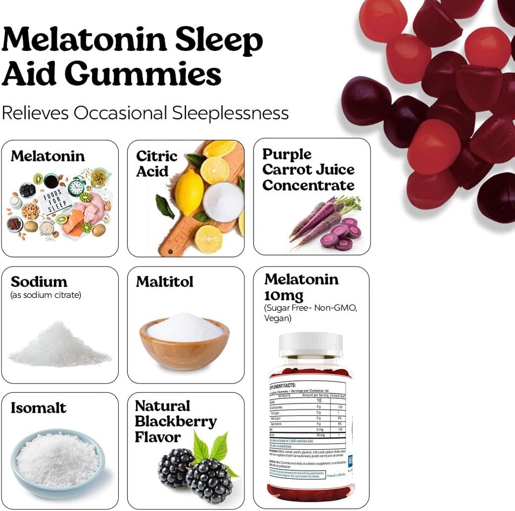 VITA GLOBE Melatonin 5mg睡眠補助食品 - 非GMO、ビーガンと睡眠補助食品、不定期な眠り、100カウント(パッケージ2)