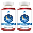 VITA GLOBE Melatonin 5mg睡眠補助食品 - 非GMO、ビーガンと睡眠補助食品、不定期な眠り、100カウント(パッケージ2)