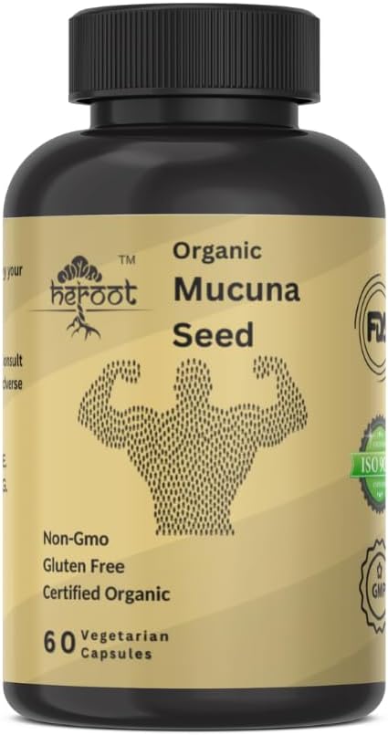 Mucuna Pruriens Herbal Dietary Supplement - 2(60カプセルそれぞれ)のパック | 植物ベースのカプセル | 防腐剤や人工充填剤はありません | サービングサイズ: 2
